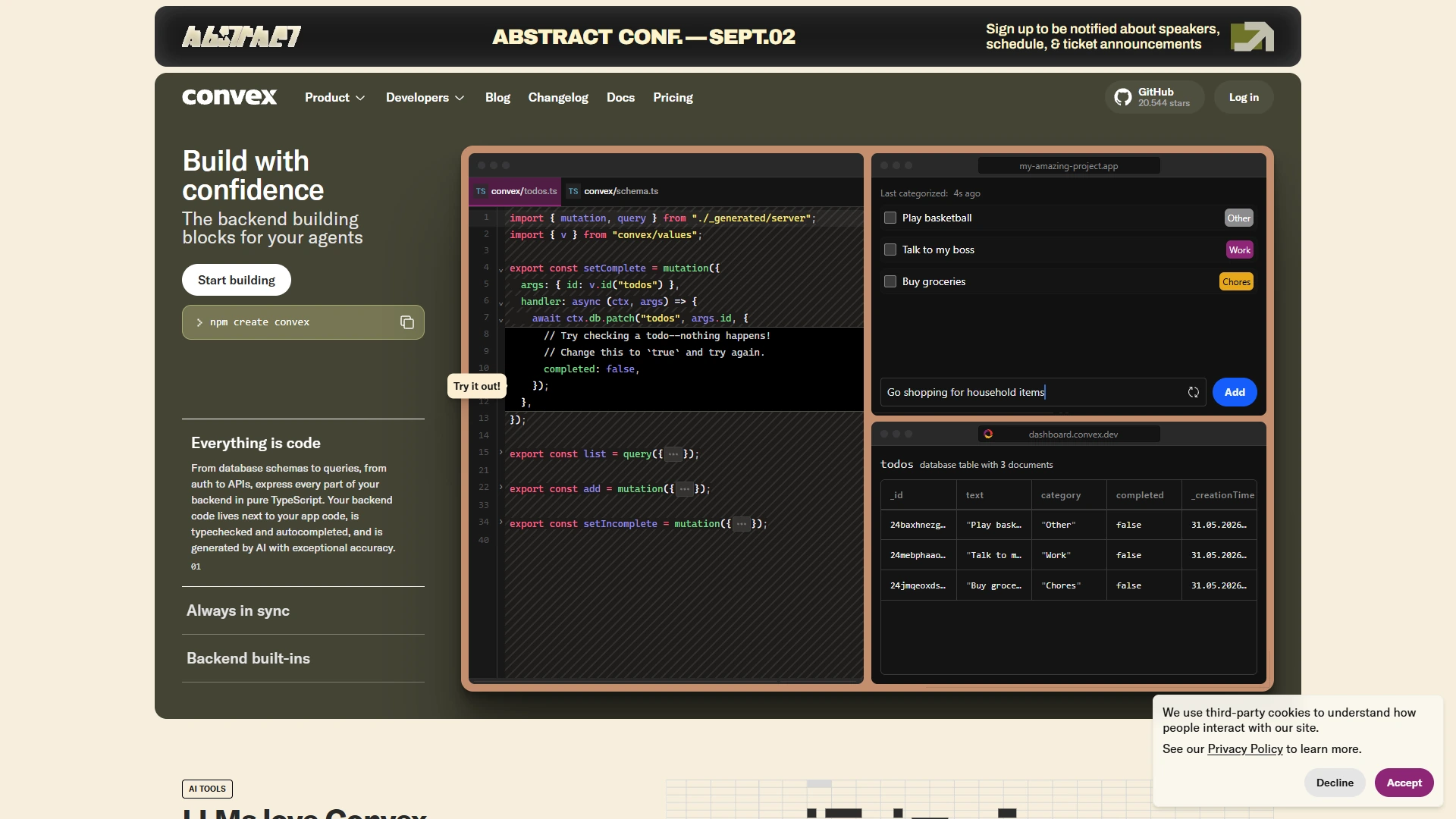 Convex Full Page screenshot