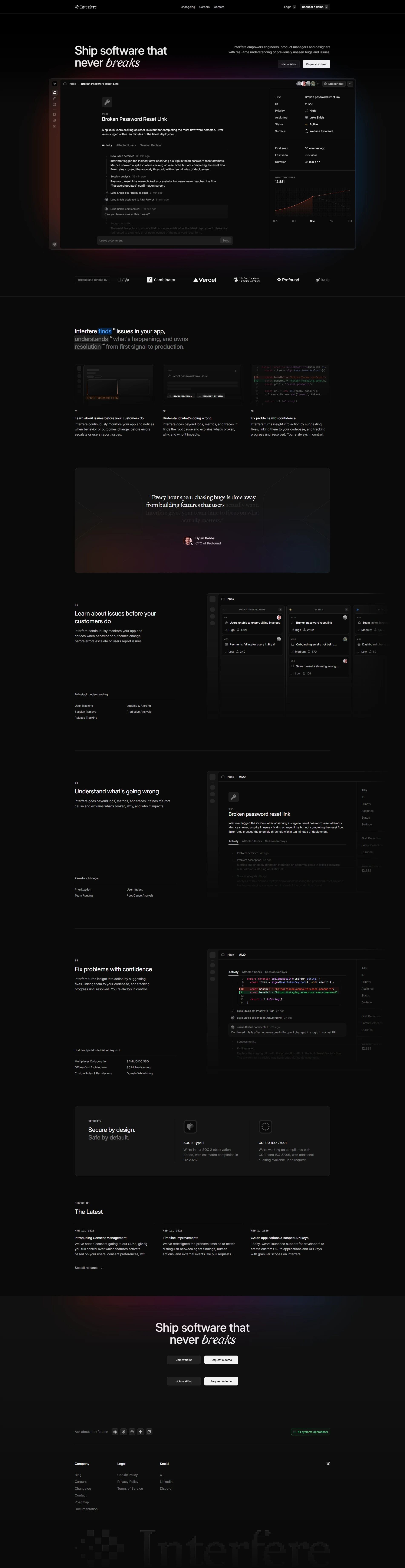 Interfere Full Page screenshot