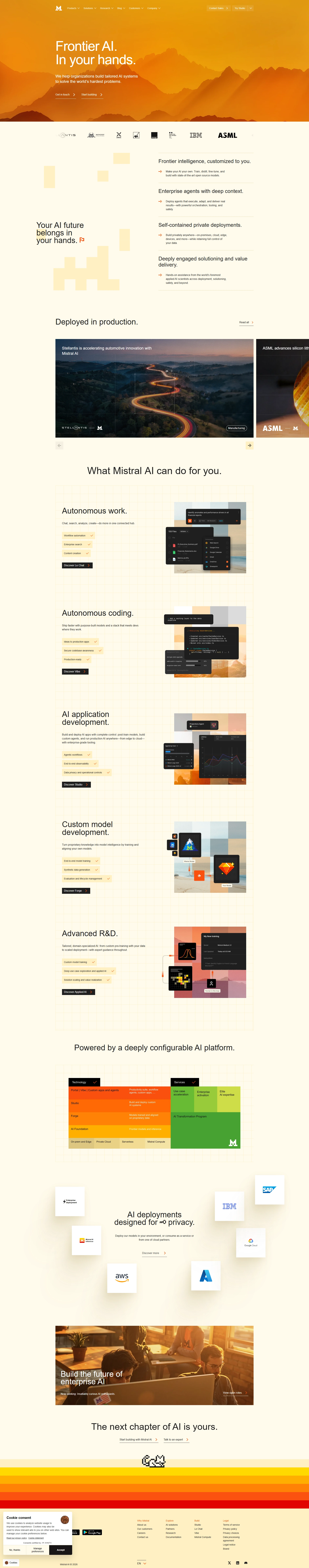 Mistral Full Page screenshot