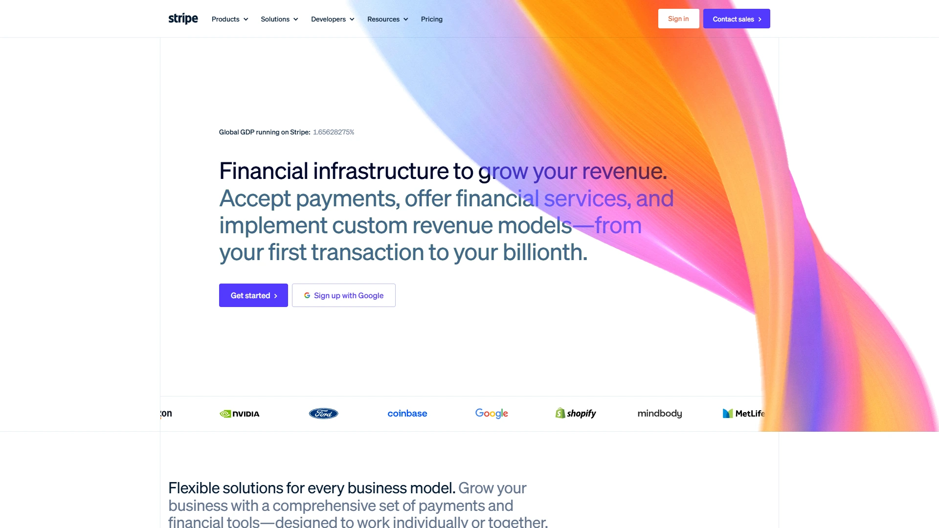Stripe Full Page screenshot