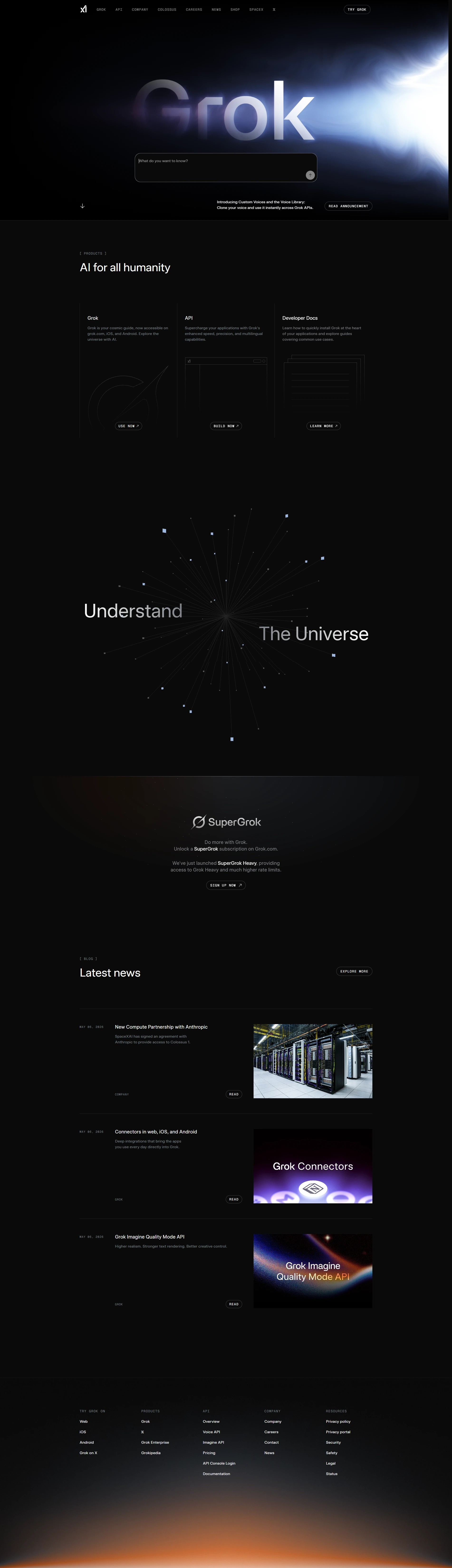 xAI Full Page screenshot