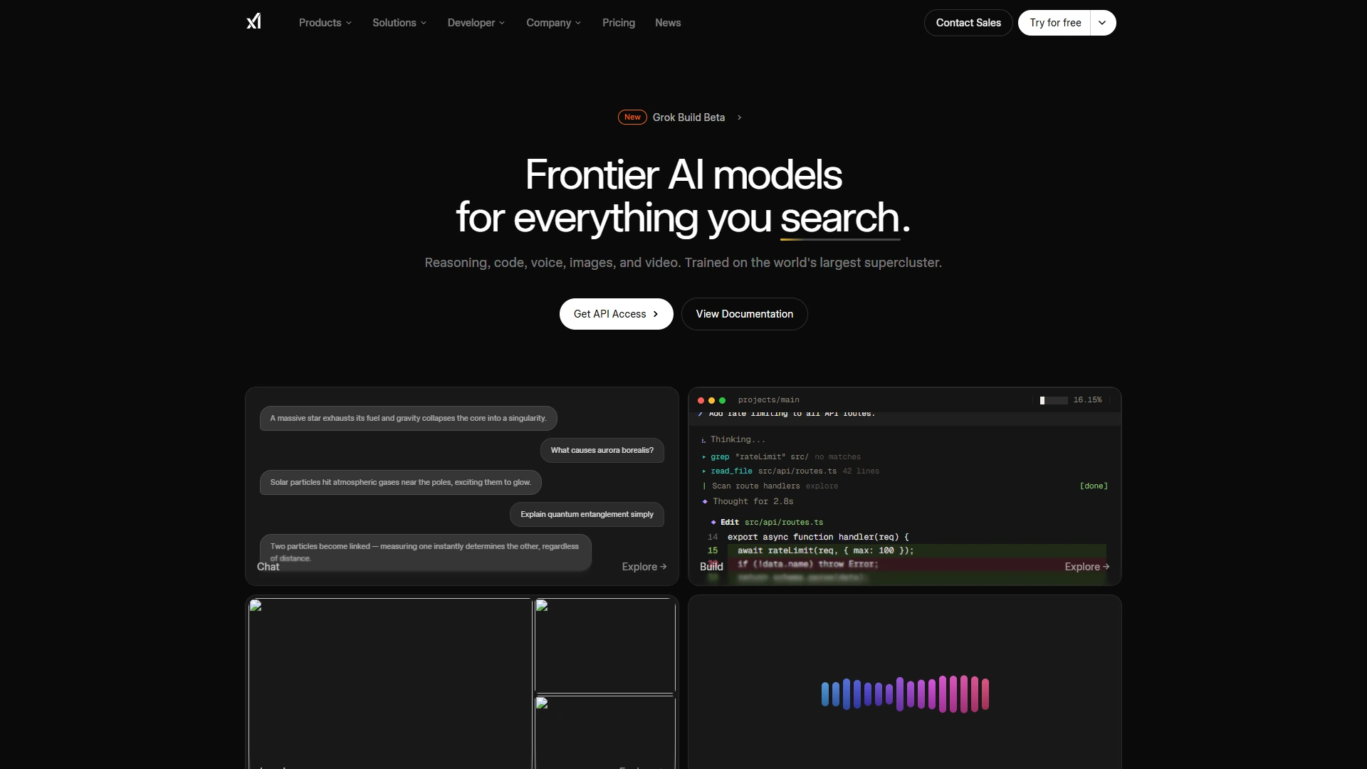 xAI Full Page screenshot